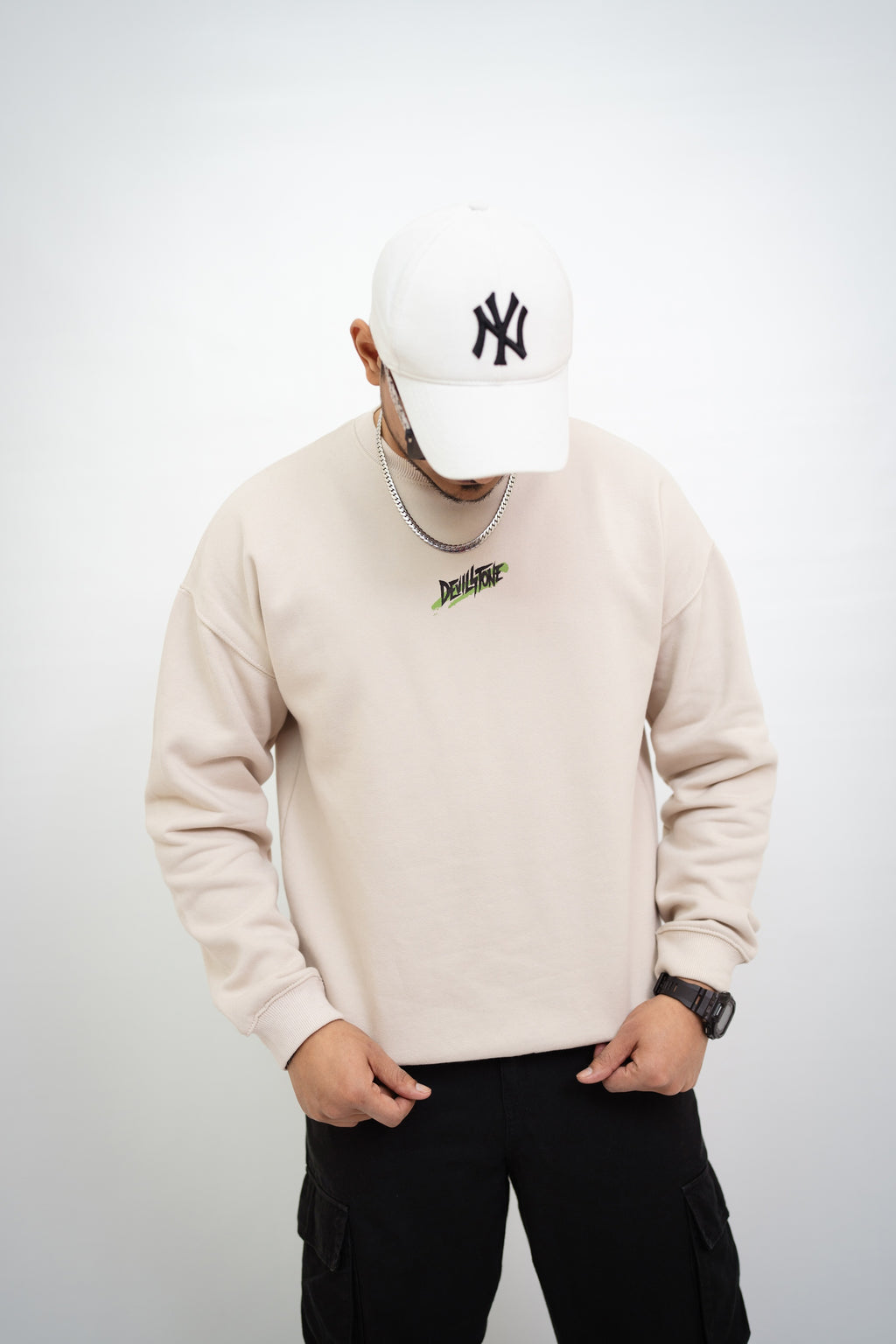 Pastel White Devil Sweat Shirt