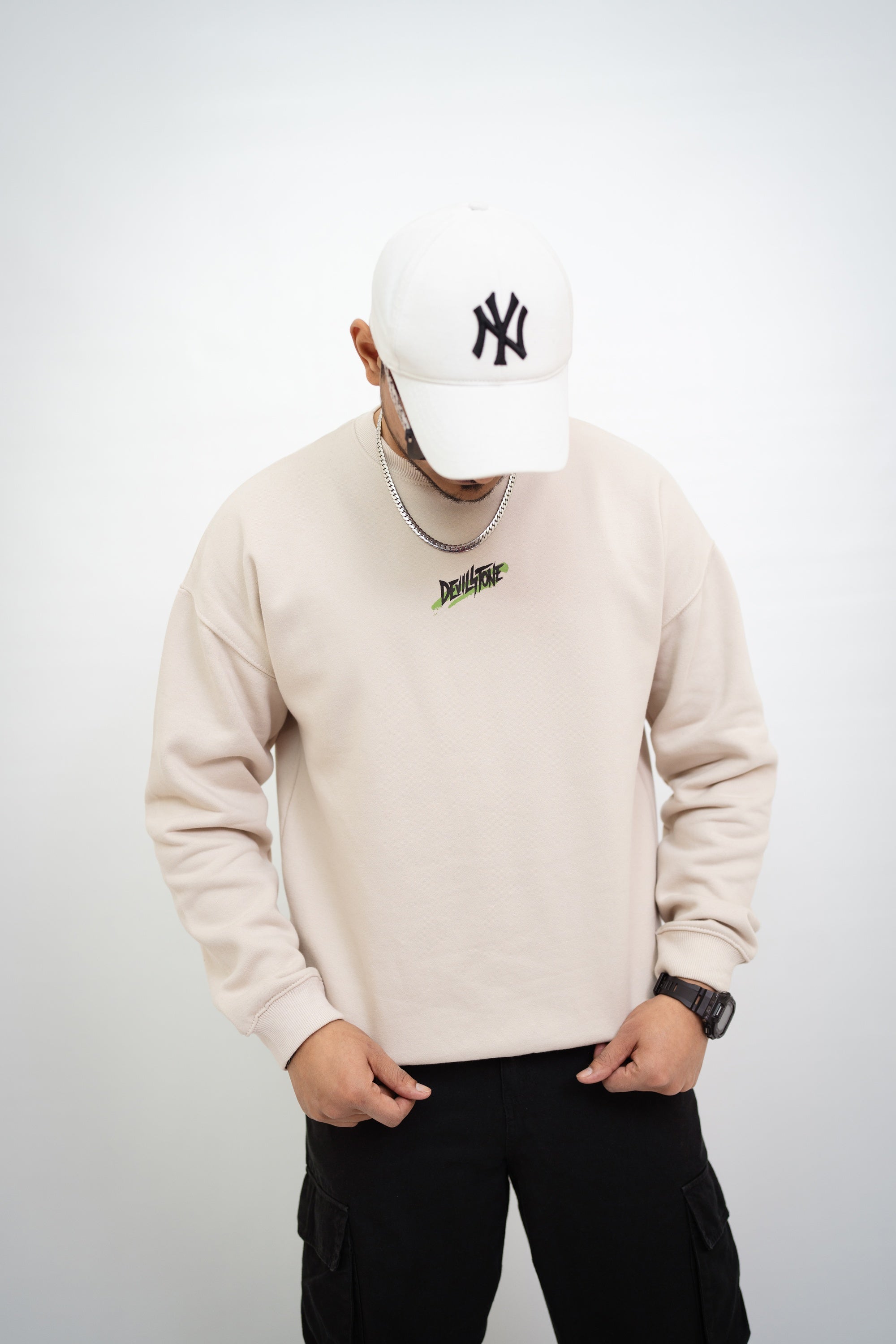 Pastel White Devil Sweat Shirt