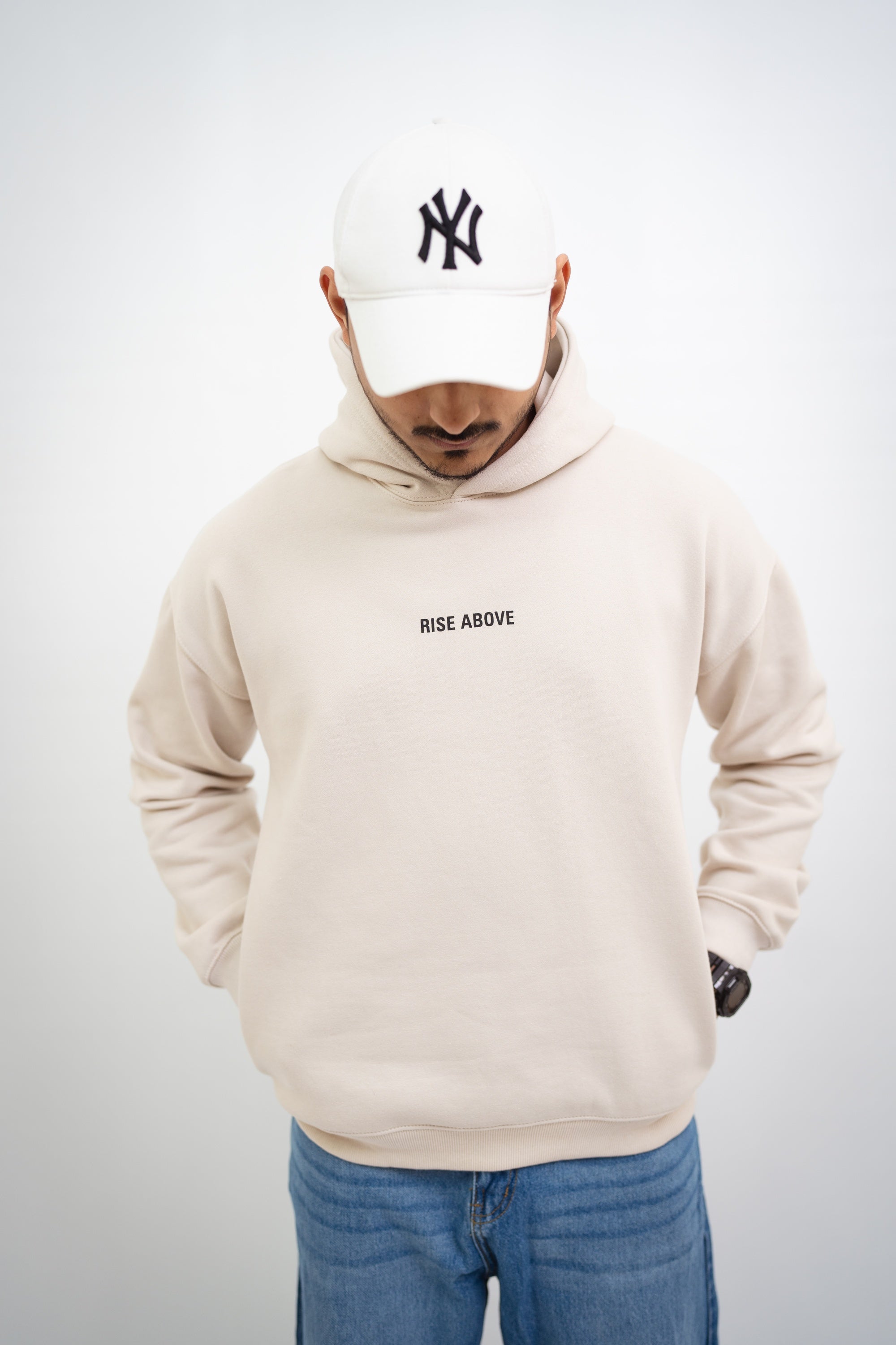 Pastel White Rise Above Hoodie
